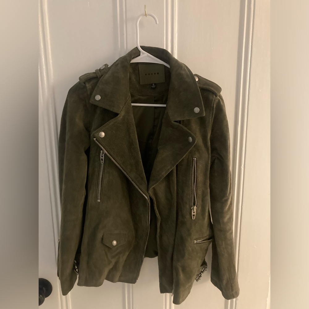 Blank NYC Olive Suede Jacket